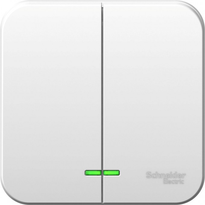2-клавишный выключатель SCHNEIDER ELECTRIC BLANCA с подсветкой, с изолирующей пластиной, 10А, 250B, БЕЛЫЙ BLNVA105111 2-клавишный выключатель SCHNEIDER ELECTRIC BLANCA с подсветкой, с изолирующей пластиной, 10А, 250B, БЕЛЫЙ BLNVA105111