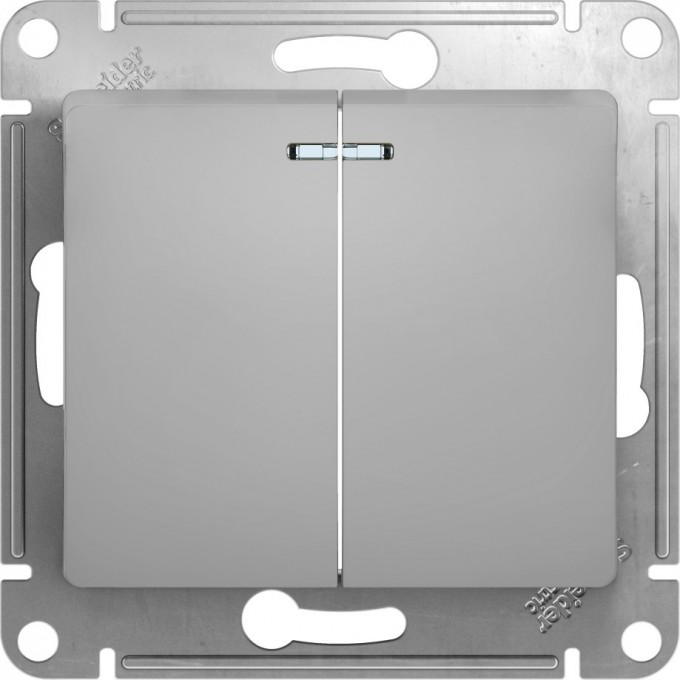 2-клавишный выключатель SCHNEIDER ELECTRIC GLOSSA с подсветкой, сх.5а, 10АХ, механизм, АЛЮМИНИЙ GSL000353 2-клавишный выключатель SCHNEIDER ELECTRIC GLOSSA с подсветкой, сх.5а, 10АХ, механизм, АЛЮМИНИЙ GSL000353