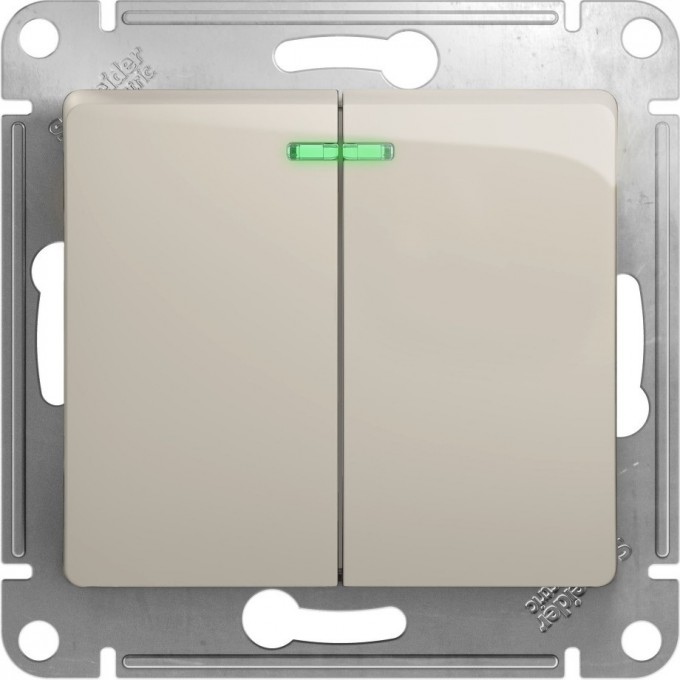2-клавишный выключатель SCHNEIDER ELECTRIC GLOSSA с подсветкой, сх.5а, 10АХ, механизм, МОЛОЧНЫЙ GSL000953 2-клавишный выключатель SCHNEIDER ELECTRIC GLOSSA с подсветкой, сх.5а, 10АХ, механизм, МОЛОЧНЫЙ GSL000953