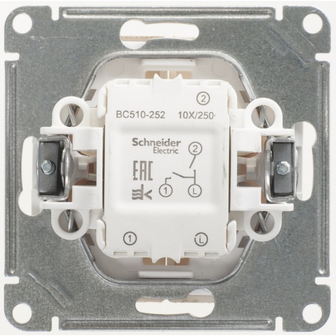 2-клавишный выключатель SCHNEIDER ELECTRIC W59, 10АХ, механизм, СОСНА VS510-252-7-86 2-клавишный выключатель SCHNEIDER ELECTRIC W59, 10АХ, механизм, СОСНА VS510-252-7-86