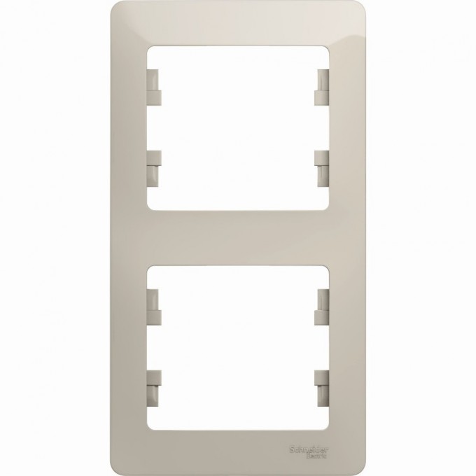 2-постовая рамка SCHNEIDER ELECTRIC GLOSSA, вертикальная, МОЛОЧНЫЙ GSL000906 2-постовая рамка SCHNEIDER ELECTRIC GLOSSA, вертикальная, МОЛОЧНЫЙ GSL000906