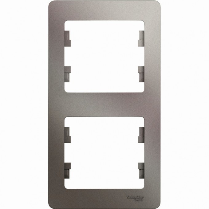 2-постовая рамка SCHNEIDER ELECTRIC GLOSSA, вертикальная, ПЛАТИНА GSL001206 2-постовая рамка SCHNEIDER ELECTRIC GLOSSA, вертикальная, ПЛАТИНА GSL001206