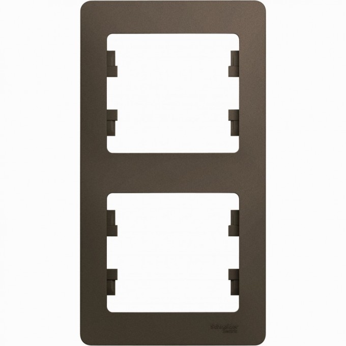 2-постовая рамка SCHNEIDER ELECTRIC GLOSSA, вертикальная, ШОКОЛАД GSL000806 2-постовая рамка SCHNEIDER ELECTRIC GLOSSA, вертикальная, ШОКОЛАД GSL000806