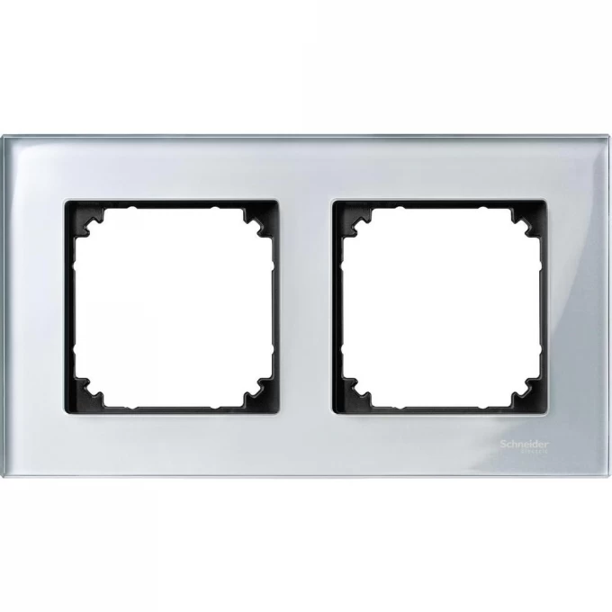 2-постовая рамка SCHNEIDER ELECTRIC MERTEN M-ELEGANCE стеклянная, АЛМАЗ, SM MTN4020-3260