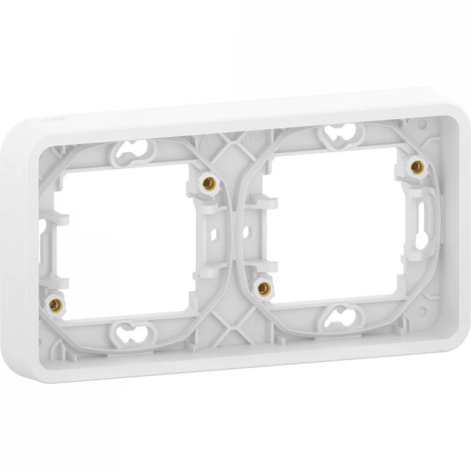 2-постовая рамка SCHNEIDER ELECTRIC MUREVA S горизонтальная, БЕЛЫЙ, IP55 MUR39101