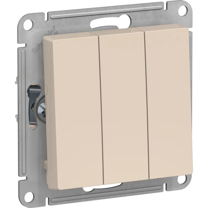3-клавишный выключатель SCHNEIDER ELECTRIC ATLASDESIGN, БЕЖЕВЫЙ ATN000231 3-клавишный выключатель SCHNEIDER ELECTRIC ATLASDESIGN, БЕЖЕВЫЙ ATN000231