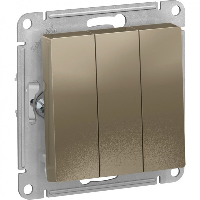 3-клавишный выключатель SCHNEIDER ELECTRIC ATLASDESIGN, ШАМПАНЬ ATN000531 3-клавишный выключатель SCHNEIDER ELECTRIC ATLASDESIGN, ШАМПАНЬ ATN000531