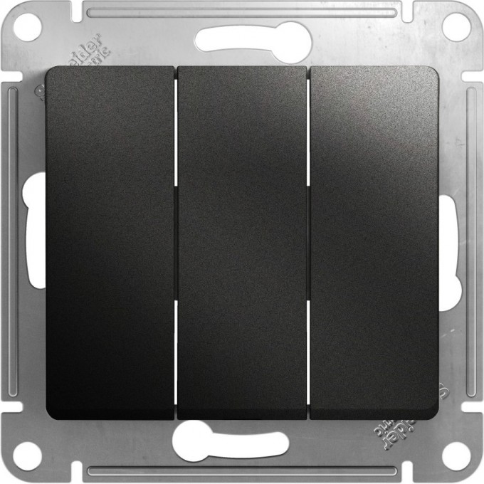3-клавишный выключатель SCHNEIDER ELECTRIC GLOSSA, сх.1+1+1, 10АХ, механизм, АНТРАЦИТ GSL000731 3-клавишный выключатель SCHNEIDER ELECTRIC GLOSSA, сх.1+1+1, 10АХ, механизм, АНТРАЦИТ GSL000731