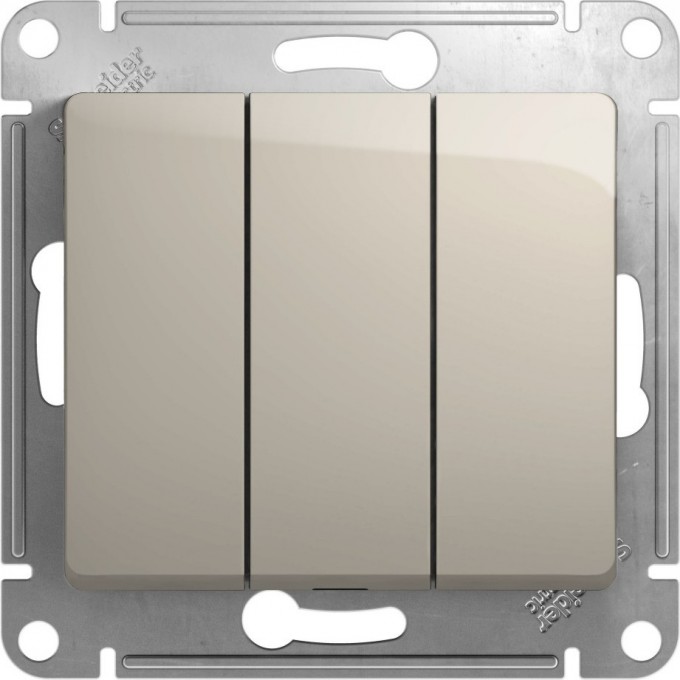 3-клавишный выключатель SCHNEIDER ELECTRIC GLOSSA, сх.1+1+1, 10АХ, механизм, МОЛОЧНЫЙ GSL000931 3-клавишный выключатель SCHNEIDER ELECTRIC GLOSSA, сх.1+1+1, 10АХ, механизм, МОЛОЧНЫЙ GSL000931
