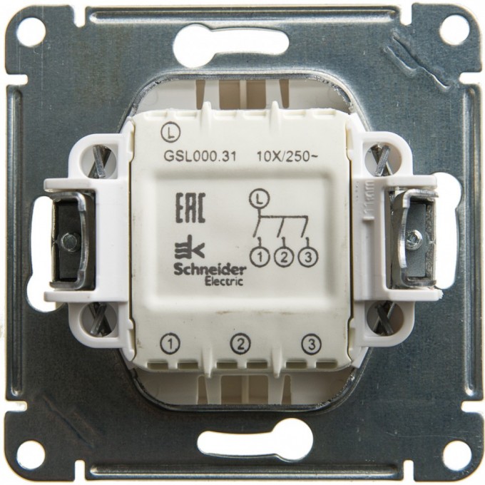3-клавишный выключатель SCHNEIDER ELECTRIC GLOSSA, сх.1+1+1, 10АХ, механизм, ПЕРЛАМУТР GSL000631 3-клавишный выключатель SCHNEIDER ELECTRIC GLOSSA, сх.1+1+1, 10АХ, механизм, ПЕРЛАМУТР GSL000631