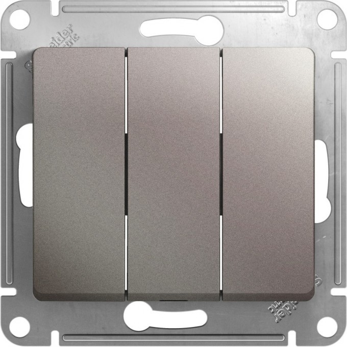 3-клавишный выключатель SCHNEIDER ELECTRIC GLOSSA, сх.1+1+1, 10АХ, механизм, ПЛАТИНА GSL001231 3-клавишный выключатель SCHNEIDER ELECTRIC GLOSSA, сх.1+1+1, 10АХ, механизм, ПЛАТИНА GSL001231
