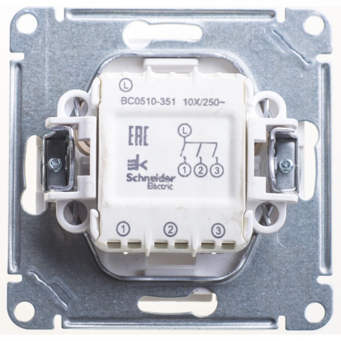 3-клавишный выключатель SCHNEIDER ELECTRIC W59, 10АХ, механизм, БЕЛЫЙ VS0510-351-1-86 3-клавишный выключатель SCHNEIDER ELECTRIC W59, 10АХ, механизм, БЕЛЫЙ VS0510-351-1-86