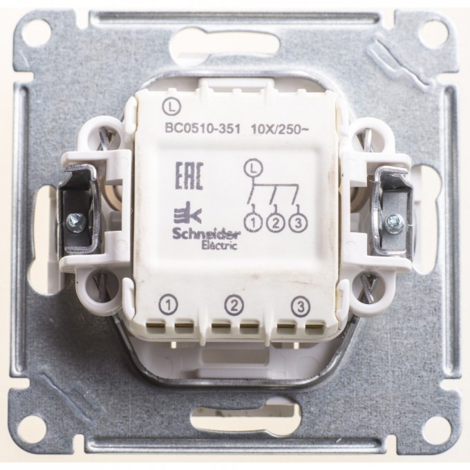 3-клавишный выключатель SCHNEIDER ELECTRIC W59, 10АХ, механизм, ШАМПАНЬ VS0510-351-4-86 3-клавишный выключатель SCHNEIDER ELECTRIC W59, 10АХ, механизм, ШАМПАНЬ VS0510-351-4-86