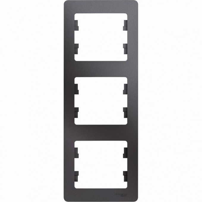 3-постовая рамка SCHNEIDER ELECTRIC GLOSSA, вертикальная, ГРАФИТ GSL001307 3-постовая рамка SCHNEIDER ELECTRIC GLOSSA, вертикальная, ГРАФИТ GSL001307