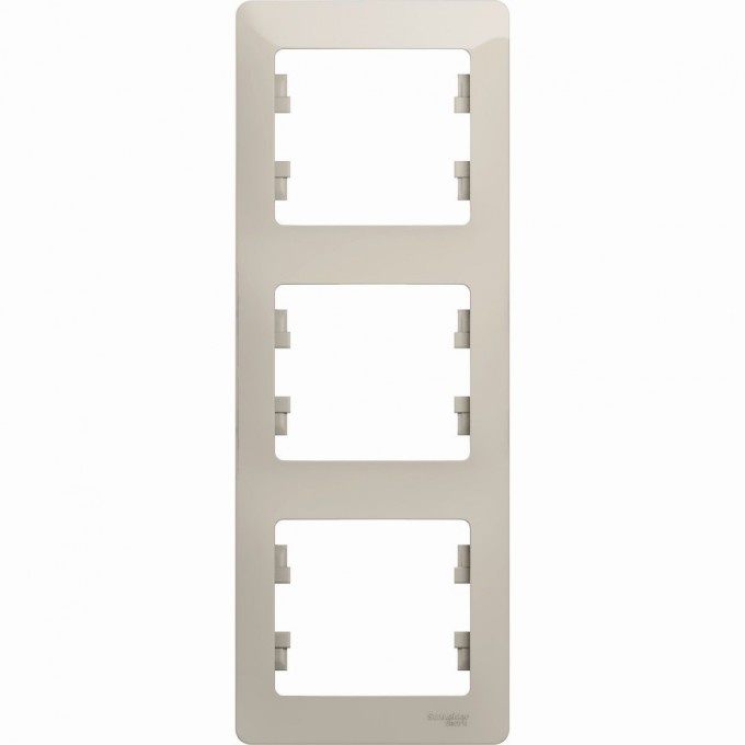 3-постовая рамка SCHNEIDER ELECTRIC GLOSSA, вертикальная, МОЛОЧНЫЙ GSL000907 3-постовая рамка SCHNEIDER ELECTRIC GLOSSA, вертикальная, МОЛОЧНЫЙ GSL000907