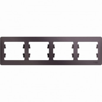 4-постовая рамка SCHNEIDER ELECTRIC GLOSSA, горизонтальная, СИРЕНЕВЫЙ ТУМАН