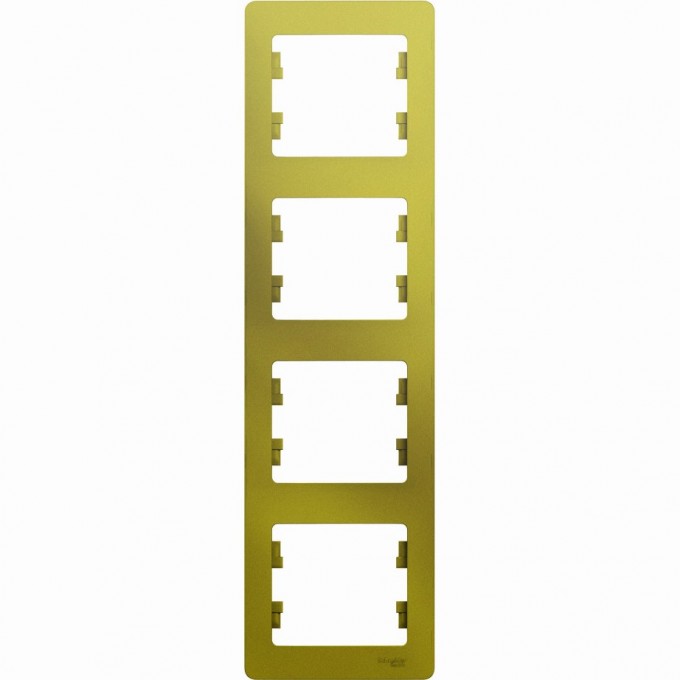 4-постовая рамка SCHNEIDER ELECTRIC GLOSSA, вертикальная, ФИСТАШКОВЫЙ GSL001008 4-постовая рамка SCHNEIDER ELECTRIC GLOSSA, вертикальная, ФИСТАШКОВЫЙ GSL001008