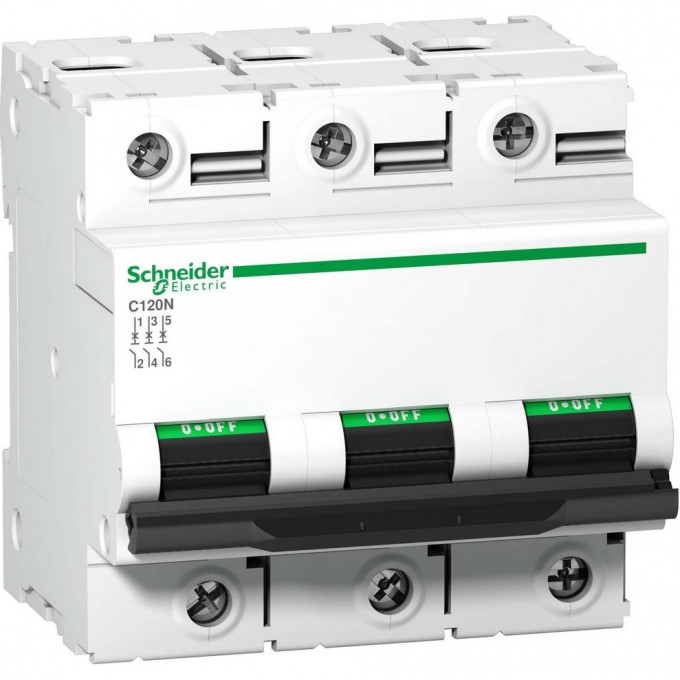 Автоматический выключатель SCHNEIDER ELECTRIC ACTI 9 C120N 3П 100A B A9N18350 Автоматический выключатель SCHNEIDER ELECTRIC ACTI 9 C120N 3П 100A B A9N18350