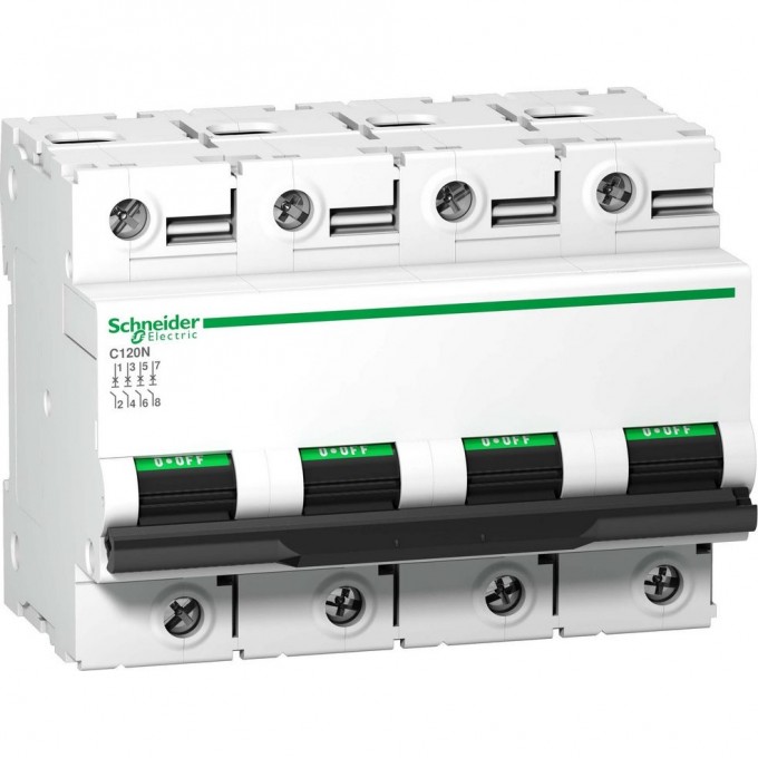 Автоматический выключатель SCHNEIDER ELECTRIC ACTI 9 C120N 4П 100A D A9N18392 Автоматический выключатель SCHNEIDER ELECTRIC ACTI 9 C120N 4П 100A D A9N18392
