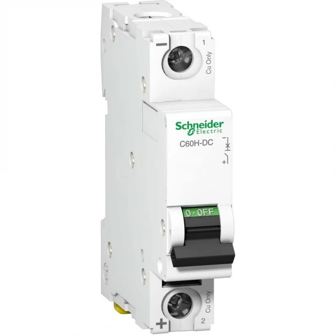 Автоматический выключатель SCHNEIDER ELECTRIC ACTI 9 C60H-DC 1П 40А C 250В DC A9N61517 Автоматический выключатель SCHNEIDER ELECTRIC ACTI 9 C60H-DC 1П 40А C 250В DC A9N61517