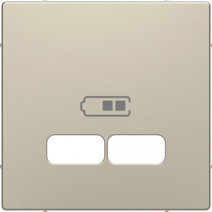 Центральная накладка SCHNEIDER ELECTRIC MERTEN D-LIFE для USB механизма 2,1А, САХАРА MTN4367-6033 Центральная накладка SCHNEIDER ELECTRIC MERTEN D-LIFE для USB механизма 2,1А, САХАРА MTN4367-6033