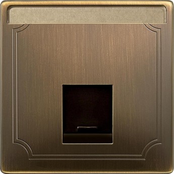 Центральная плата SCHNEIDER ELECTRIC MERTEN для розетки SE 1пост, RJ45, АНТИЧНАЯ ЛАТУНЬ, SD