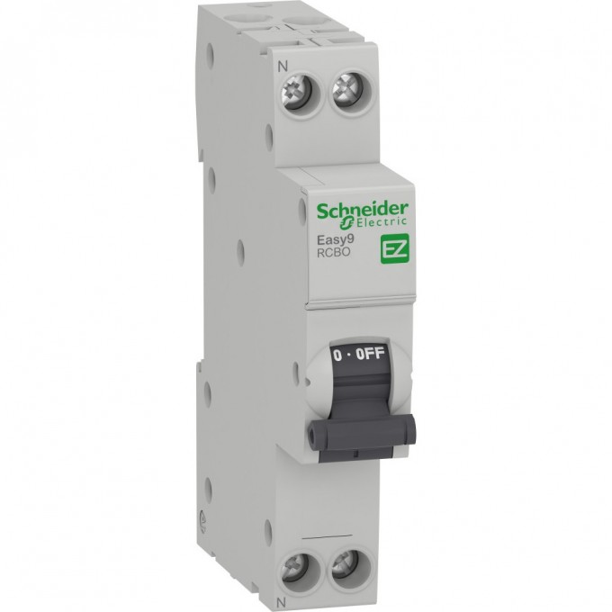 Дифференциальный автоматический выключатель SCHNEIDER ELECTRIC EASY 9 1П+Н 6A 30MA 4,5кА C АС, 18 мм EZ9D33606 Дифференциальный автоматический выключатель SCHNEIDER ELECTRIC EASY 9 1П+Н 6A 30MA 4,5кА C АС, 18 мм EZ9D33606