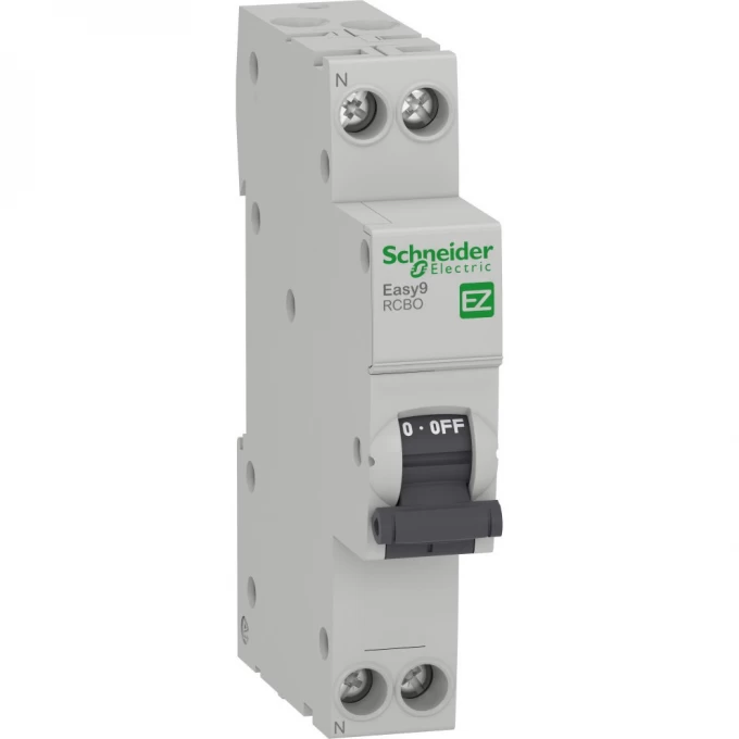Дифференциальный автоматический выключатель SCHNEIDER ELECTRIC EASY 9 1П+Н 6A 30MA 4,5кА C АС, 18 мм EZ9D33606 Дифференциальный автоматический выключатель SCHNEIDER ELECTRIC EASY 9 1П+Н 6A 30MA 4,5кА C АС, 18 мм EZ9D33606