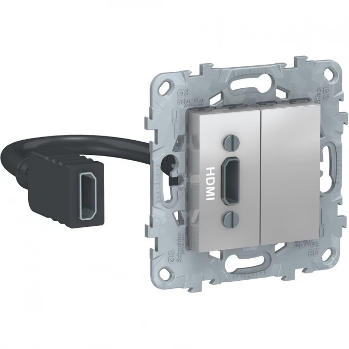 HDMI-розетка SCHNEIDER ELECTRIC UNICA NEW, алюминий NU543030 HDMI-розетка SCHNEIDER ELECTRIC UNICA NEW, алюминий NU543030