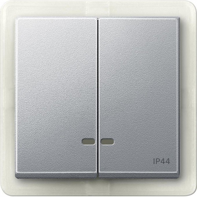 Клавиша двойная MERTEN с окном для световой индикации IP44,АЛЮМИНИЙ, SM MTN3424-0460 Клавиша двойная MERTEN с окном для световой индикации IP44,АЛЮМИНИЙ, SM MTN3424-0460