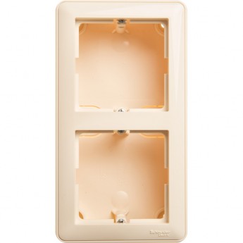 Коробка SCHNEIDER ELECTRIC W59 подъемная для наружного монтажа с рамкой 2-местная, СЛОНОВАЯ КОСТЬ