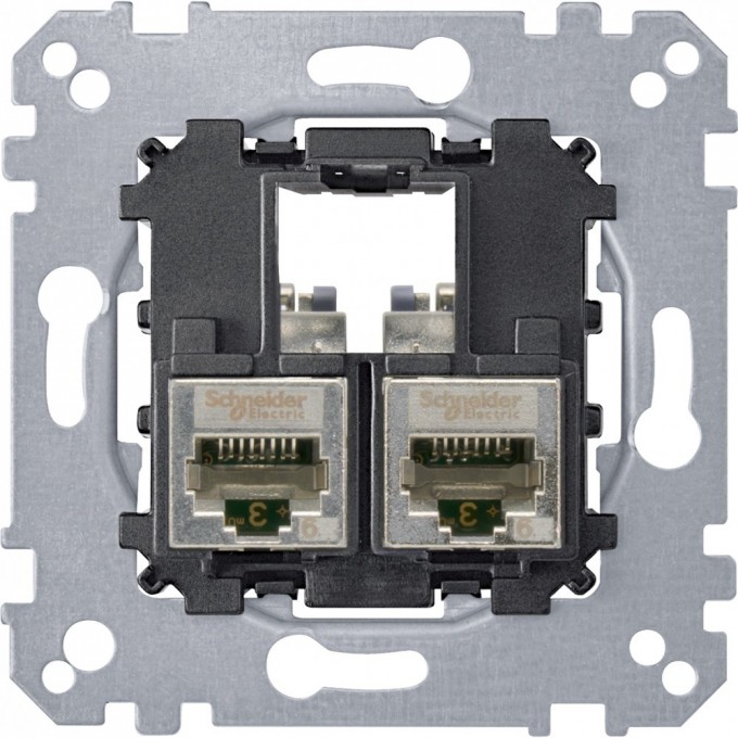 Механизм компьютерной розетки SCHNEIDER ELECTRIC MERTEN 2хRJ45 кат. 5e STP MTN4575-0012 Механизм компьютерной розетки SCHNEIDER ELECTRIC MERTEN 2хRJ45 кат. 5e STP MTN4575-0012