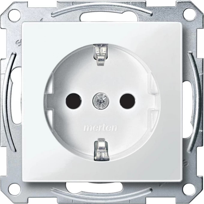 Механизм розетки SCHNEIDER ELECTRIC MERTEN с з/шт, ПОЛ.БЕЛЫЙ, QF SM MTN2300-0319