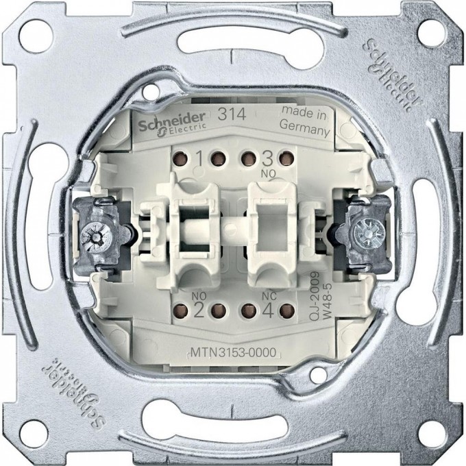 Механизм SCHNEIDER ELECTRIC MERTEN 2-кнопочного 1-полюсного выключателя с 1NO+1NC,QF MTN3153-0000 Механизм SCHNEIDER ELECTRIC MERTEN 2-кнопочного 1-полюсного выключателя с 1NO+1NC,QF MTN3153-0000