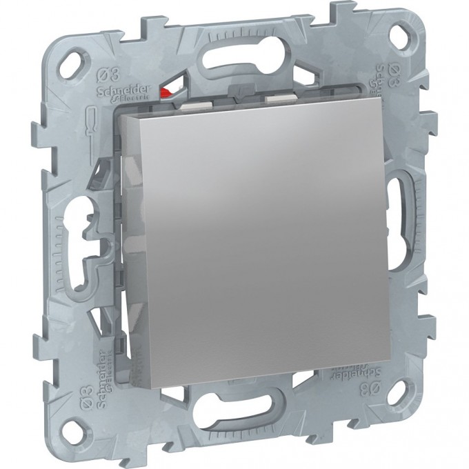 Переключатель 1-клавишный SCHNEIDER ELECTRIC UNICA NEW, перекрестный, сх.7, 10 AX, 250 В, алюминий NU520530 Переключатель 1-клавишный SCHNEIDER ELECTRIC UNICA NEW, перекрестный, сх.7, 10 AX, 250 В, алюминий NU520530