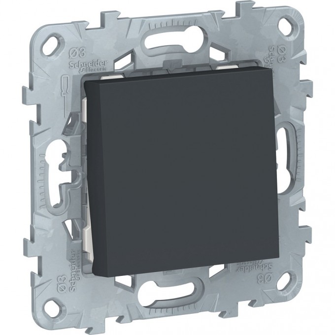 Переключатель 1-клавишный SCHNEIDER ELECTRIC UNICA NEW, сх. 6, 10 AX, 250 В, антрацит NU520354 Переключатель 1-клавишный SCHNEIDER ELECTRIC UNICA NEW, сх. 6, 10 AX, 250 В, антрацит NU520354