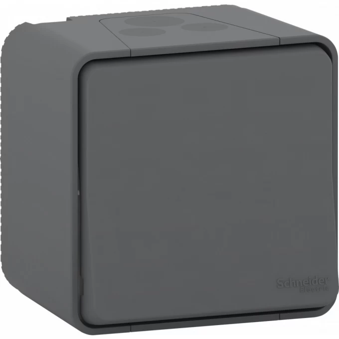 Переключатель SCHNEIDER ELECTRIC MUREVA S 1-клавишный, в сборе, О/У перекрестный, сх.7 антрацит, IP55 MUR35023