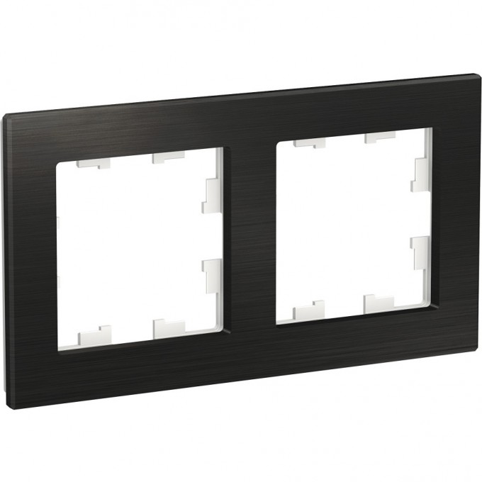 Рамка 2-постовая SCHNEIDER ELECTRIC ATLASDESIGN NATURE, металл оникс ATN312302 Рамка 2-постовая SCHNEIDER ELECTRIC ATLASDESIGN NATURE, металл оникс ATN312302