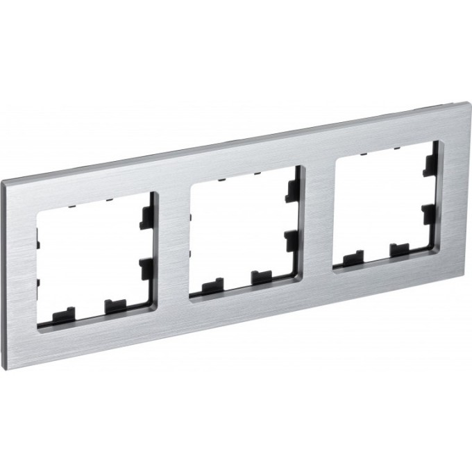 Рамка 3-постовая SCHNEIDER ELECTRIC ATLASDESIGN NATURE, металл серебро ATN312103 Рамка 3-постовая SCHNEIDER ELECTRIC ATLASDESIGN NATURE, металл серебро ATN312103