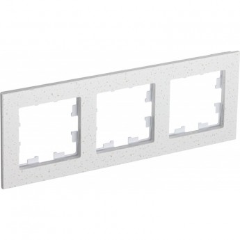 Рамка 3-постовая SCHNEIDER ELECTRIC ATLASDESIGN NATURE, мрамор крем роял