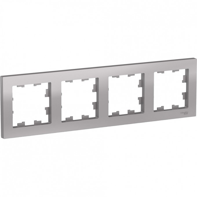 Рамка 4-постовая SCHNEIDER ELECTRIC ATLASDESIGN алюминий ATN000304 Рамка 4-постовая SCHNEIDER ELECTRIC ATLASDESIGN алюминий ATN000304