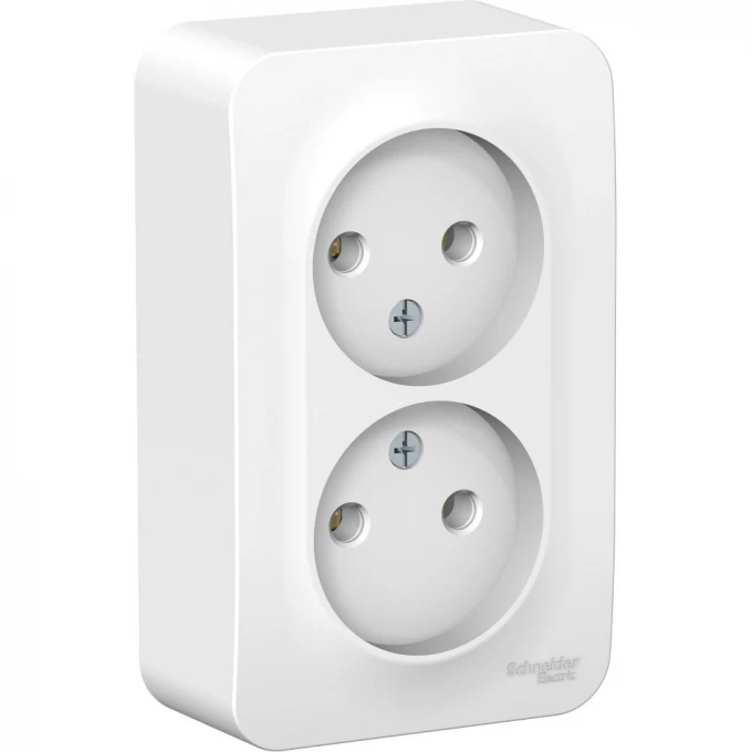 Розетка двойная SCHNEIDER ELECTRIC BLANCA без заземления, без шторок, 16А, 250В, белый BLNRA000201 Розетка двойная SCHNEIDER ELECTRIC BLANCA без заземления, без шторок, 16А, 250В, белый BLNRA000201