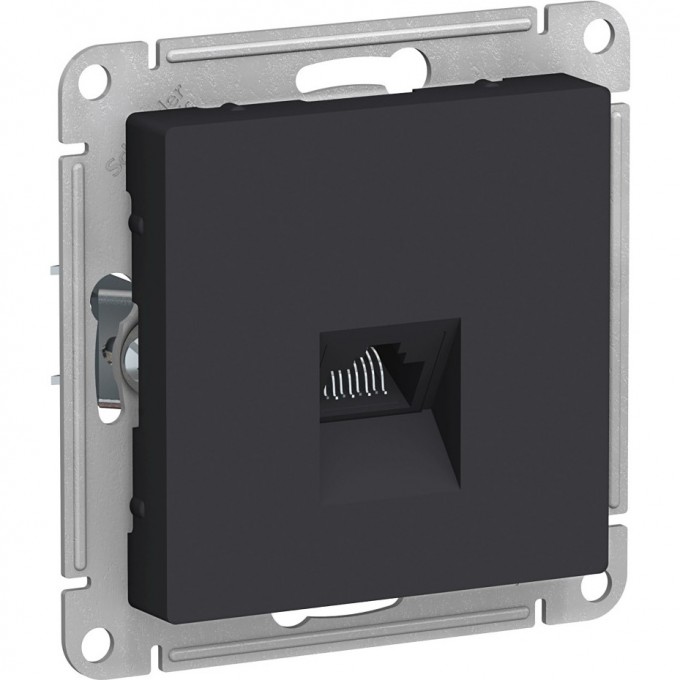 Розетка компьютерная SCHNEIDER ELECTRIC ATLASDESIGN RJ45, кат. 5Е, механизм, КАРБОН ATN001083 Розетка компьютерная SCHNEIDER ELECTRIC ATLASDESIGN RJ45, кат. 5Е, механизм, КАРБОН ATN001083