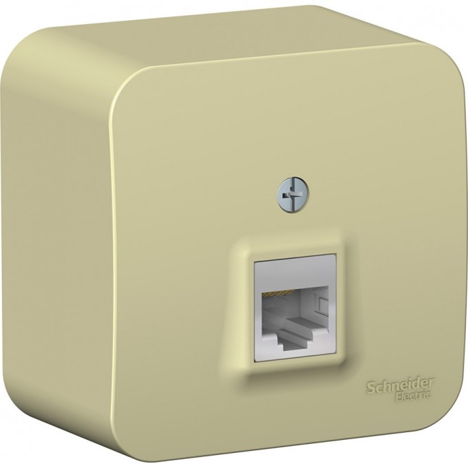 Розетка компьютерная SCHNEIDER ELECTRIC BLANCA RJ45, кат.5E, с изолирующей пластиной, БЕЖЕВЫЙ BLNIA045007 Розетка компьютерная SCHNEIDER ELECTRIC BLANCA RJ45, кат.5E, с изолирующей пластиной, БЕЖЕВЫЙ BLNIA045007