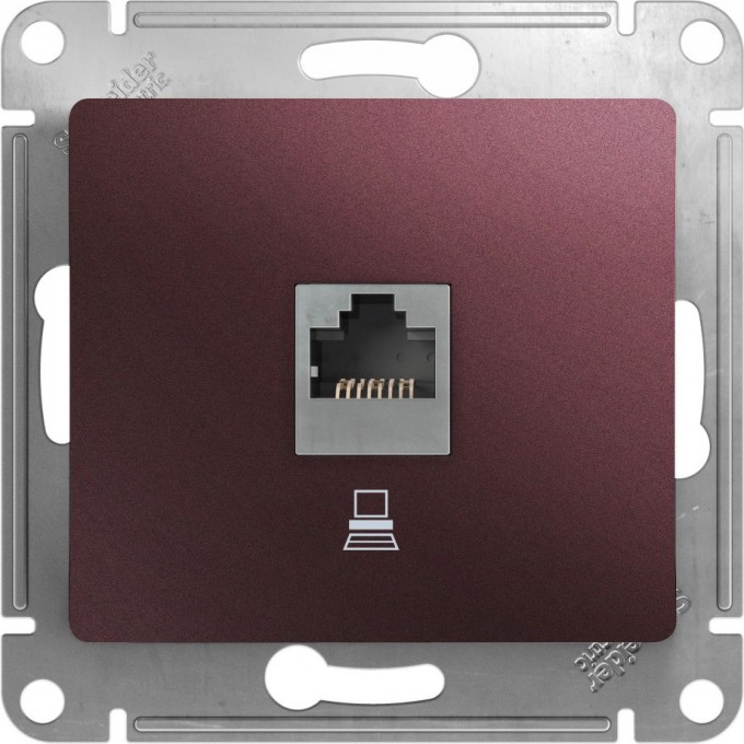 Розетка компьютерная SCHNEIDER ELECTRIC GLOSSA RJ45, кат.5E, механизм, БАКЛАЖАНОВЫЙ GSL001181K Розетка компьютерная SCHNEIDER ELECTRIC GLOSSA RJ45, кат.5E, механизм, БАКЛАЖАНОВЫЙ GSL001181K
