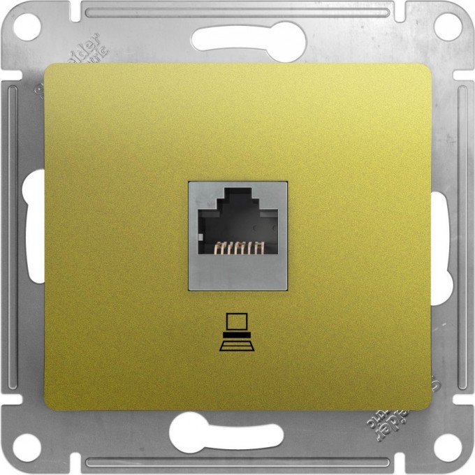 Розетка компьютерная SCHNEIDER ELECTRIC GLOSSA RJ45, кат.5E, механизм, ФИСТАШКОВЫЙ GSL001081K Розетка компьютерная SCHNEIDER ELECTRIC GLOSSA RJ45, кат.5E, механизм, ФИСТАШКОВЫЙ GSL001081K