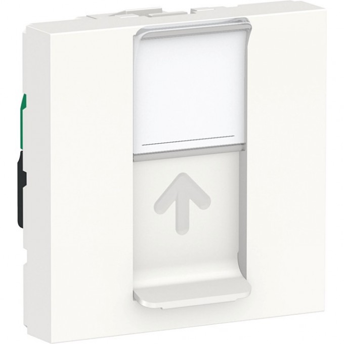 Розетка компьютерная SCHNEIDER ELECTRIC UNICA MODULAR, RJ45, одиночная, кат. 5е UTP, 2 модуля,белый NU341118 Розетка компьютерная SCHNEIDER ELECTRIC UNICA MODULAR, RJ45, одиночная, кат. 5е UTP, 2 модуля,белый NU341118