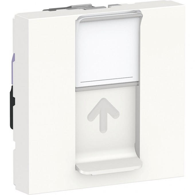 Розетка компьютерная SCHNEIDER ELECTRIC UNICA MODULAR, RJ45, одиночная, кат. 6 UTP, 2 модуля, белый NU341518 Розетка компьютерная SCHNEIDER ELECTRIC UNICA MODULAR, RJ45, одиночная, кат. 6 UTP, 2 модуля, белый NU341518