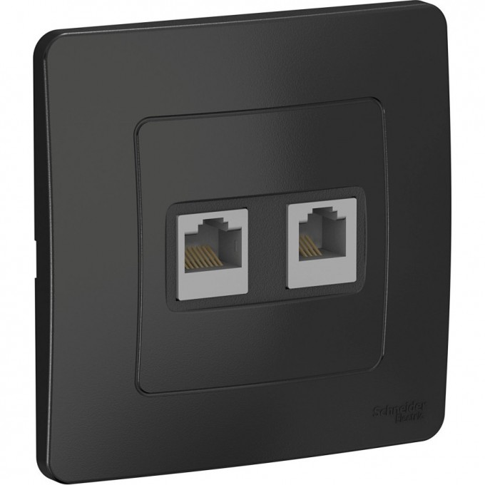 Розетка компьютерная/телефонная SCHNEIDER ELECTRIC BLANCA, с/у, RJ45+RJ11, кат.5E, АНТРАЦИТ BLNIS045116 Розетка компьютерная/телефонная SCHNEIDER ELECTRIC BLANCA, с/у, RJ45+RJ11, кат.5E, АНТРАЦИТ BLNIS045116