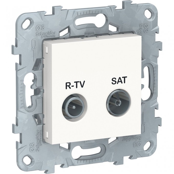 Розетка R-TV/SAT SCHNEIDER ELECTRIC UNICA NEW, оконечная, белый NU545518 Розетка R-TV/SAT SCHNEIDER ELECTRIC UNICA NEW, оконечная, белый NU545518
